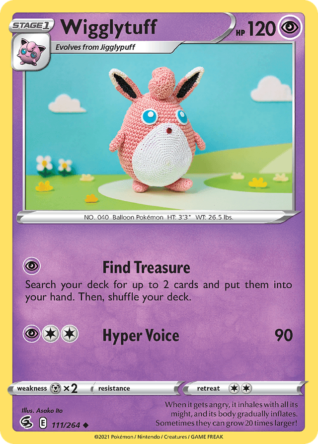 Carta Wigglytuff 111/264 do set Fusion Strike — Pokémon TCG | Bynx