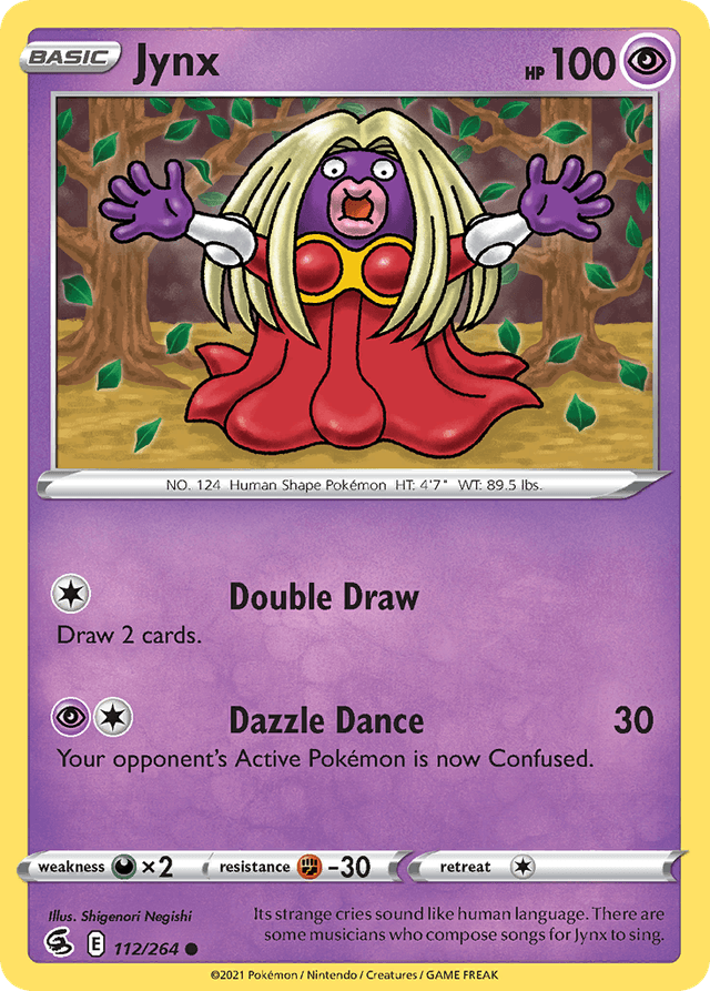 Carta Jynx 112/264 do set Fusion Strike — Pokémon TCG | Bynx