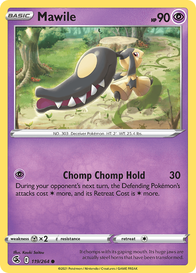 Carta Mawile 119/264 do set Fusion Strike — Pokémon TCG | Bynx