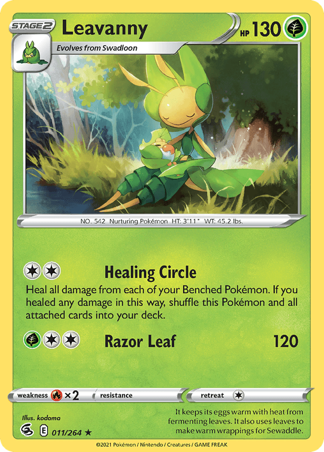 Carta Leavanny 11/264 do set Fusion Strike — Pokémon TCG | Bynx