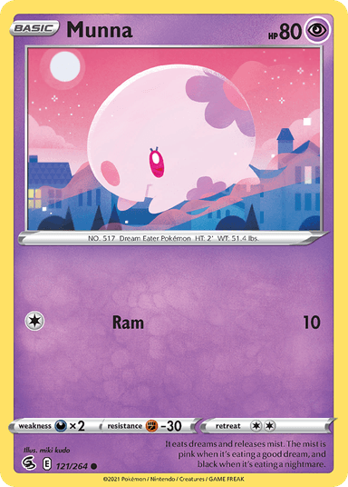 Carta Munna 121/264 do set Fusion Strike — Pokémon TCG | Bynx