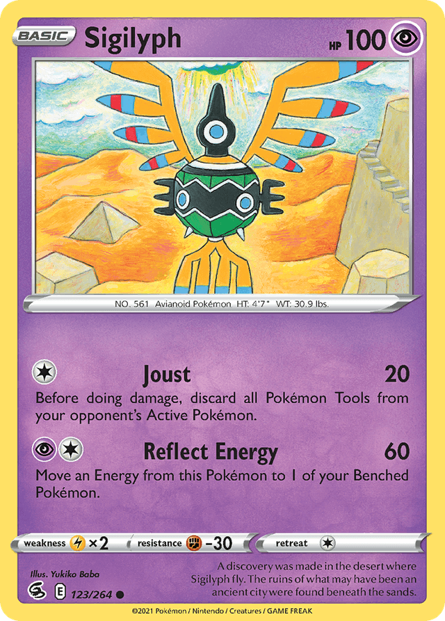 Carta Sigilyph 123/264 do set Fusion Strike — Pokémon TCG | Bynx
