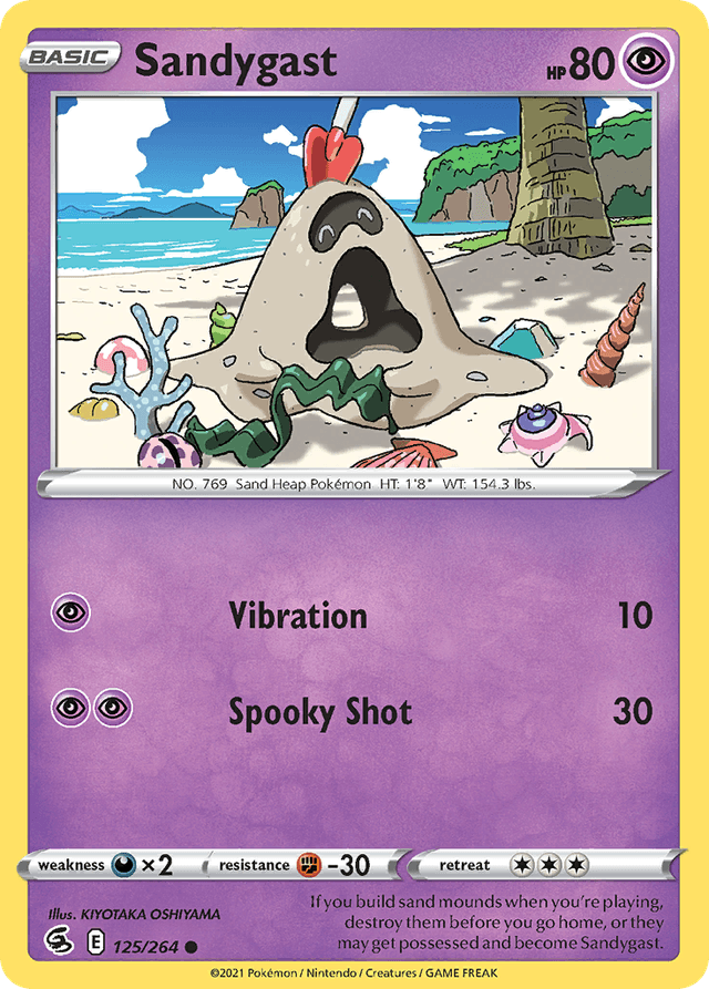 Carta Sandygast 125/264 do set Fusion Strike — Pokémon TCG | Bynx