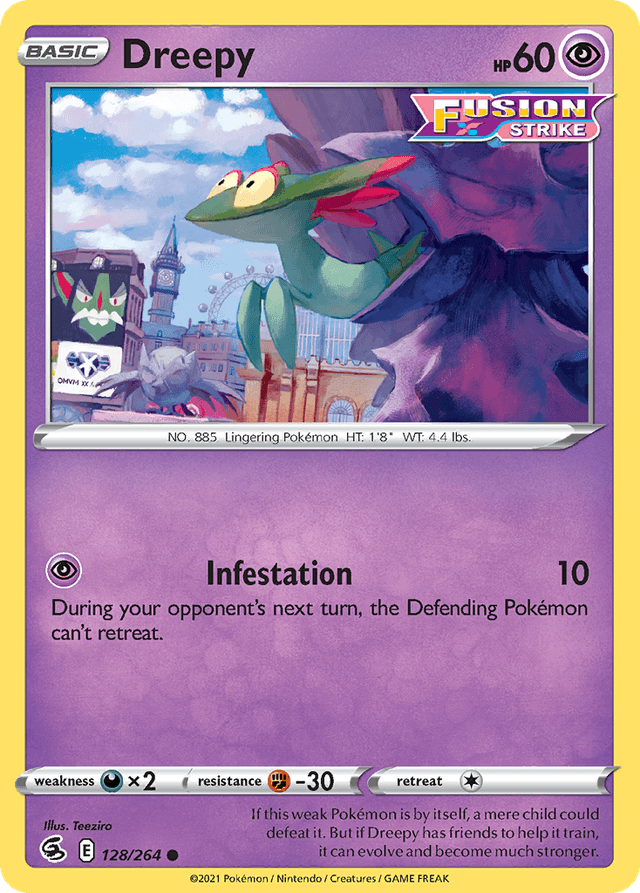 Carta Dreepy 128/264 do set Fusion Strike — Pokémon TCG | Bynx