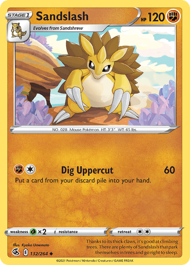 Carta Sandslash 132/264 do set Fusion Strike — Pokémon TCG | Bynx