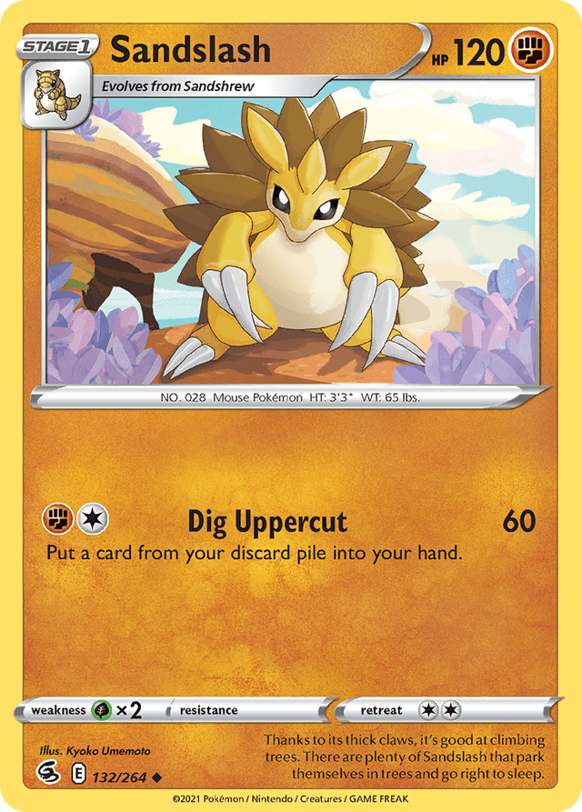 Carta Sandslash 132/264 do set Fusion Strike — Pokémon TCG | Bynx