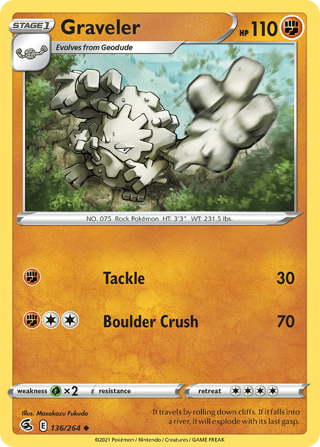 Carta Graveler 136/264 do set Fusion Strike — Pokémon TCG | Bynx