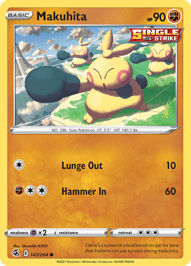 Carta Makuhita 142/264 do set Fusion Strike — Pokémon TCG | Bynx