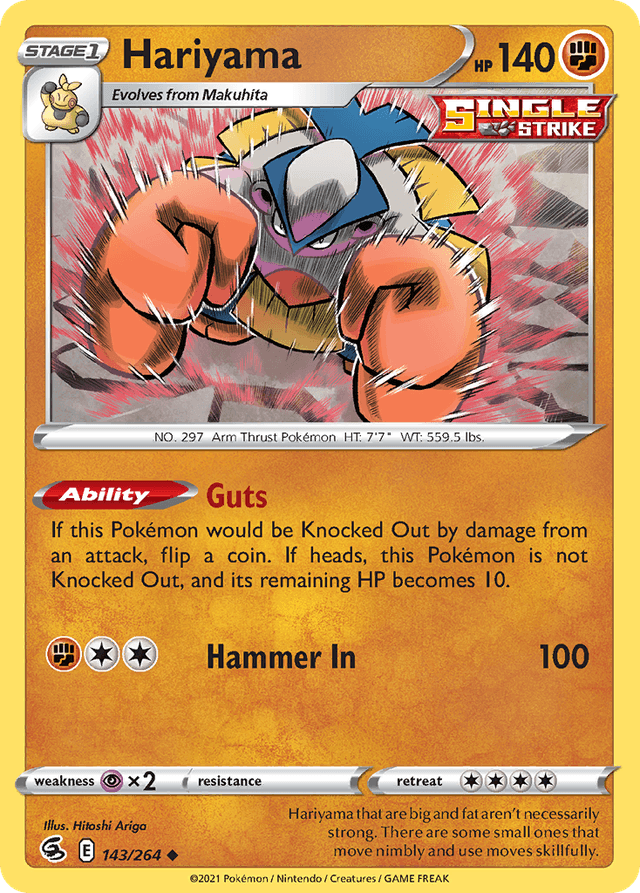 Carta Hariyama 143/264 do set Fusion Strike — Pokémon TCG | Bynx