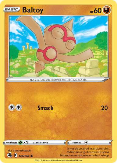 Carta Baltoy 144/264 do set Fusion Strike — Pokémon TCG | Bynx