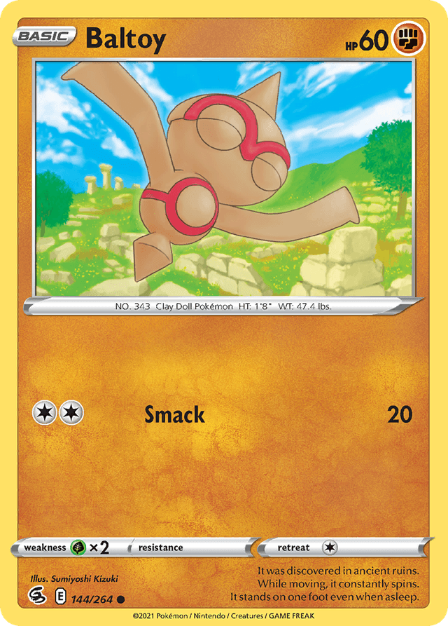 Carta Baltoy 144/264 do set Fusion Strike — Pokémon TCG | Bynx