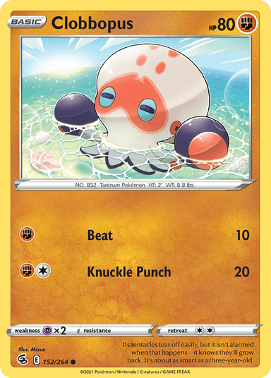 Carta Clobbopus 152/264 do set Fusion Strike — Pokémon TCG | Bynx