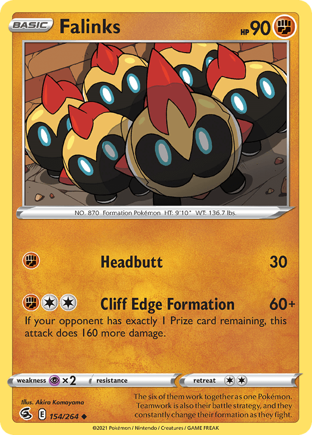 Carta Falinks 154/264 do set Fusion Strike — Pokémon TCG | Bynx