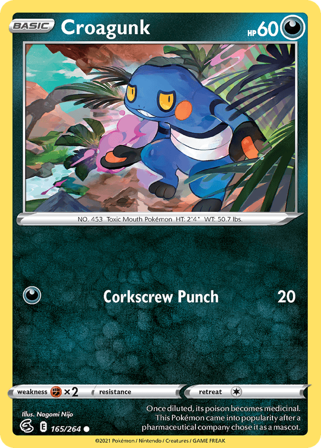 Carta Croagunk 165/264 do set Fusion Strike — Pokémon TCG | Bynx