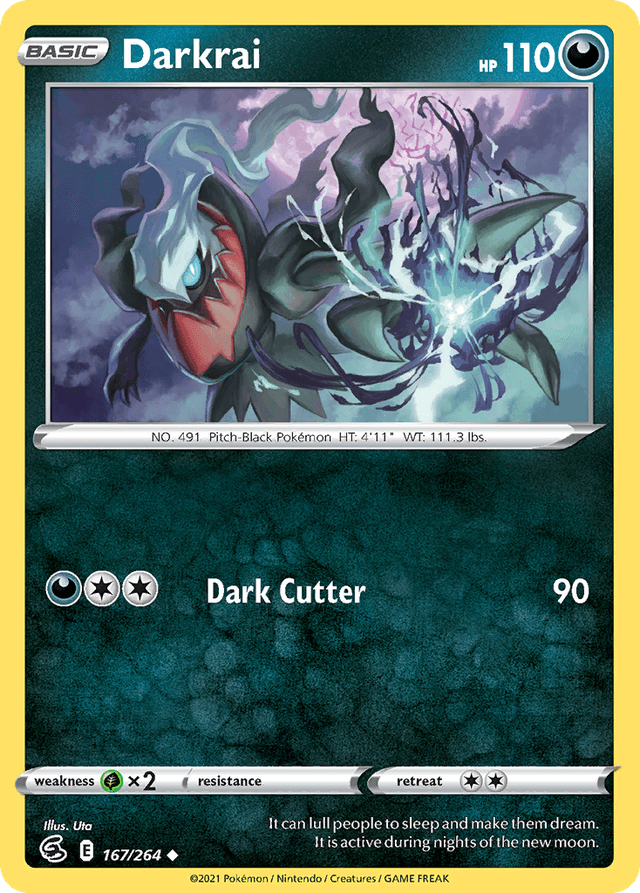 Carta Darkrai 167/264 do set Fusion Strike — Pokémon TCG | Bynx