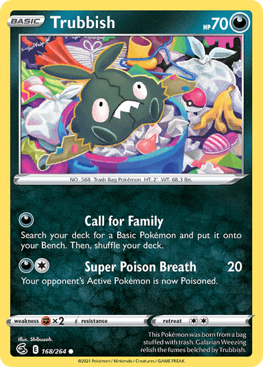 Carta Trubbish 168/264 do set Fusion Strike — Pokémon TCG | Bynx