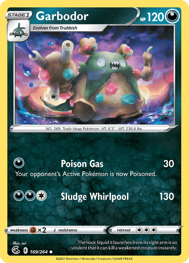 Carta Garbodor 169/264 do set Fusion Strike — Pokémon TCG | Bynx