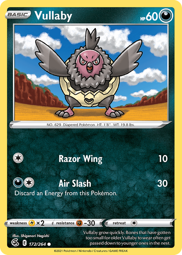 Carta Vullaby 172/264 do set Fusion Strike — Pokémon TCG | Bynx