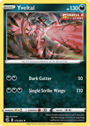 Carta Yveltal 175/264 do set Fusion Strike — Pokémon TCG | Bynx