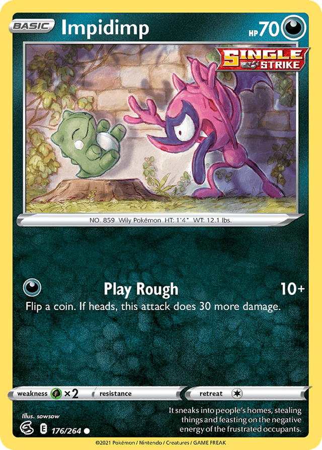 Carta Impidimp 176/264 do set Fusion Strike — Pokémon TCG | Bynx