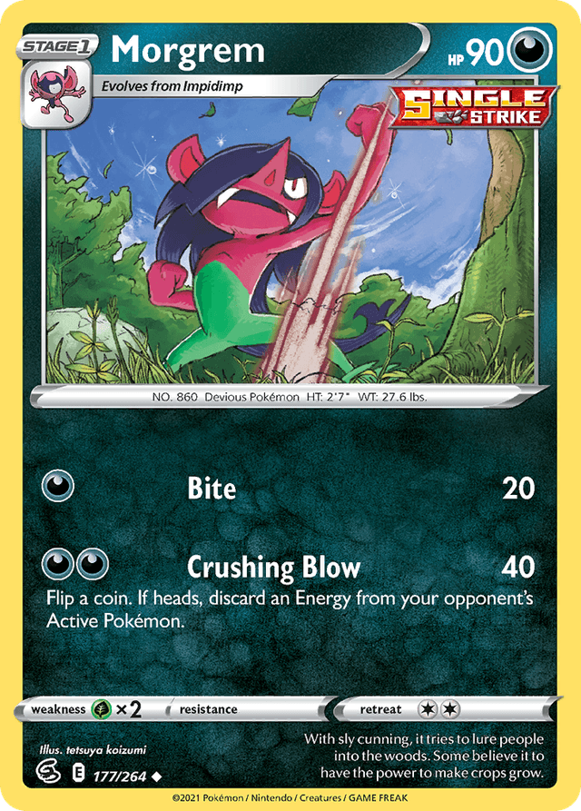 Carta Morgrem 177/264 do set Fusion Strike — Pokémon TCG | Bynx
