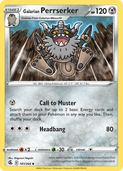 Galarian Perrserker 181 — Fusion Strike