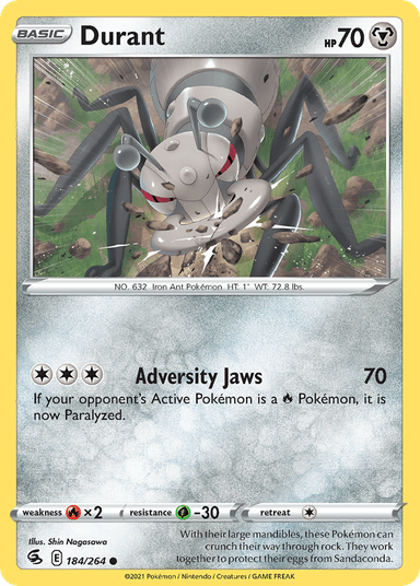 Carta Durant 184/264 do set Fusion Strike — Pokémon TCG | Bynx