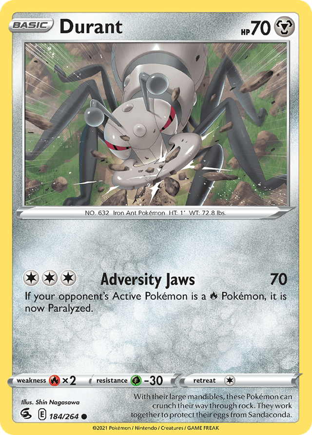 Carta Durant 184/264 do set Fusion Strike — Pokémon TCG | Bynx