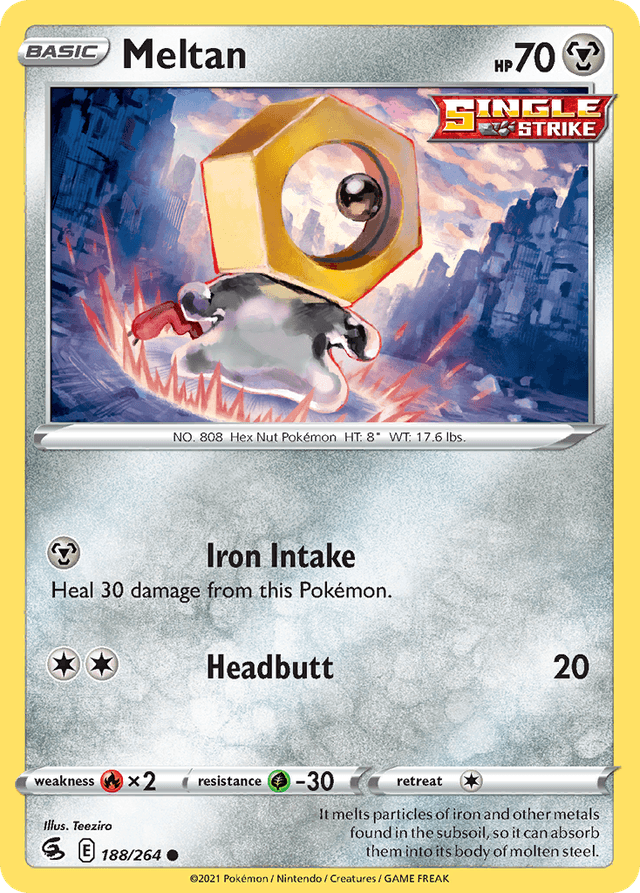 Carta Meltan 188/264 do set Fusion Strike — Pokémon TCG | Bynx