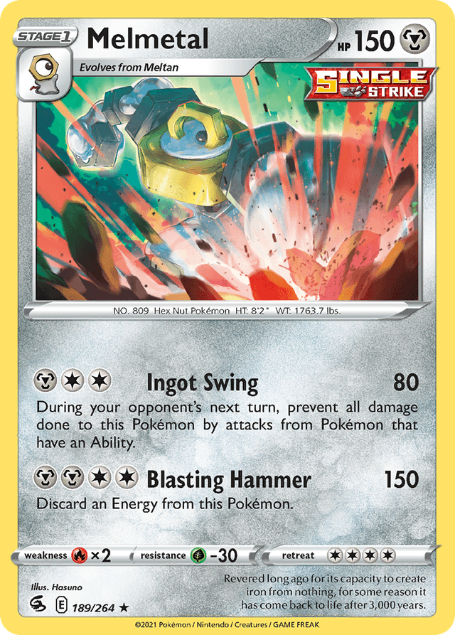 Carta Melmetal 189/264 do set Fusion Strike — Pokémon TCG | Bynx