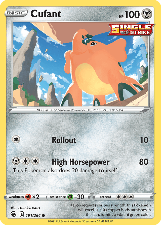 Carta Cufant 191/264 do set Fusion Strike — Pokémon TCG | Bynx