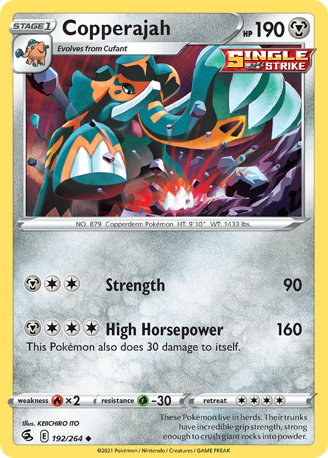 Carta Copperajah 192/264 do set Fusion Strike — Pokémon TCG | Bynx