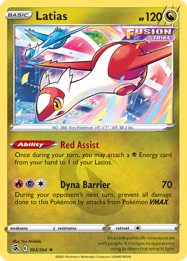 Carta Latias 193/264 do set Fusion Strike — Pokémon TCG | Bynx