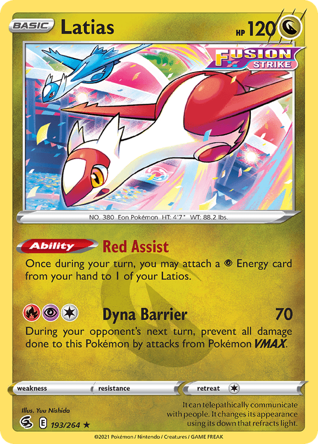 Carta Latias 193/264 do set Fusion Strike — Pokémon TCG | Bynx