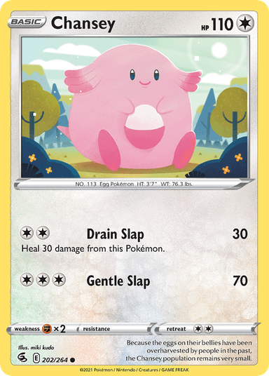 Carta Chansey 202/264 do set Fusion Strike — Pokémon TCG | Bynx