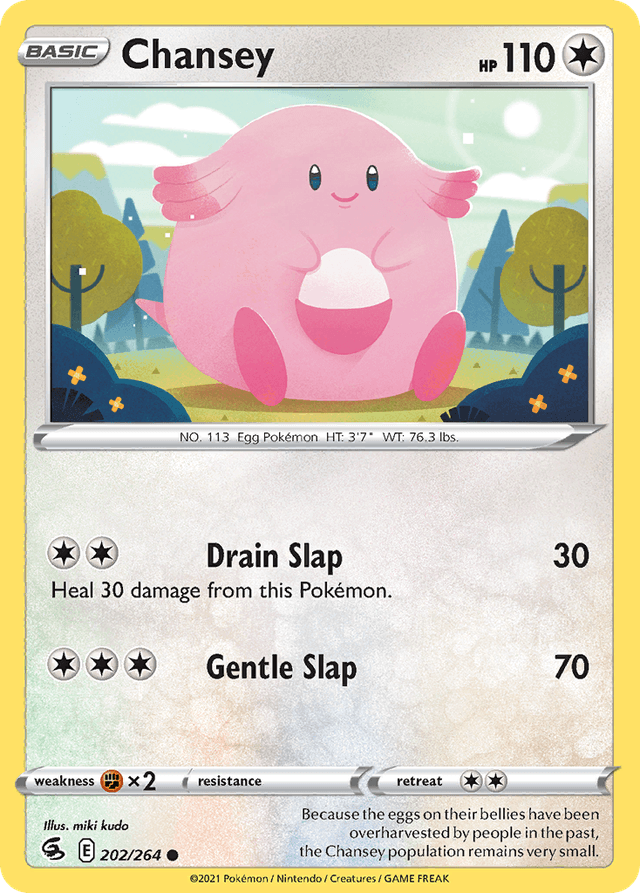 Carta Chansey 202/264 do set Fusion Strike — Pokémon TCG | Bynx