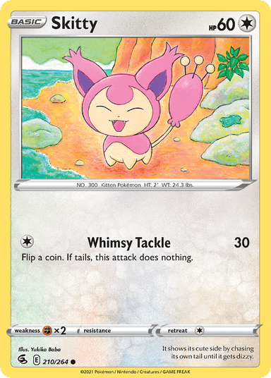 Carta Skitty 210/264 do set Fusion Strike — Pokémon TCG | Bynx