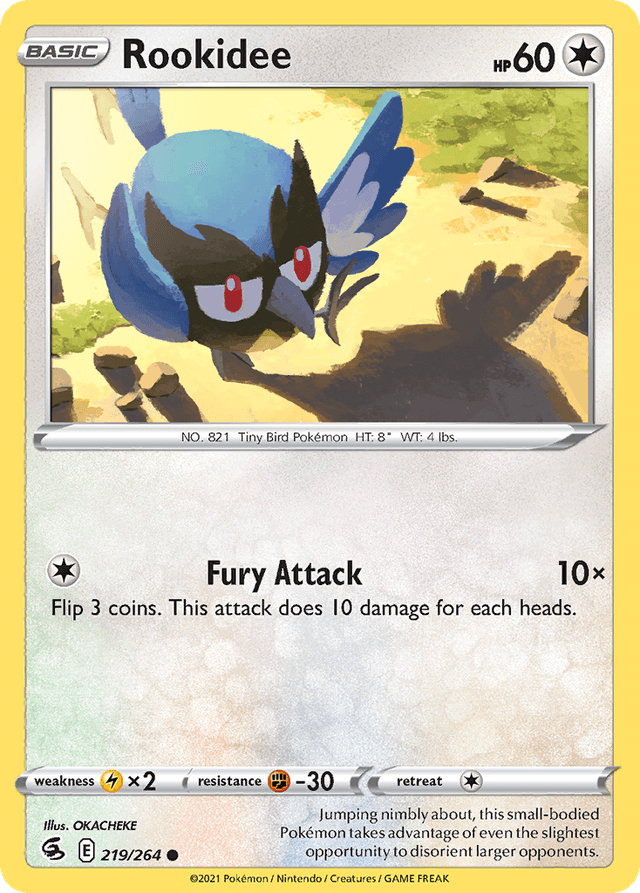 Carta Rookidee 219/264 do set Fusion Strike — Pokémon TCG | Bynx