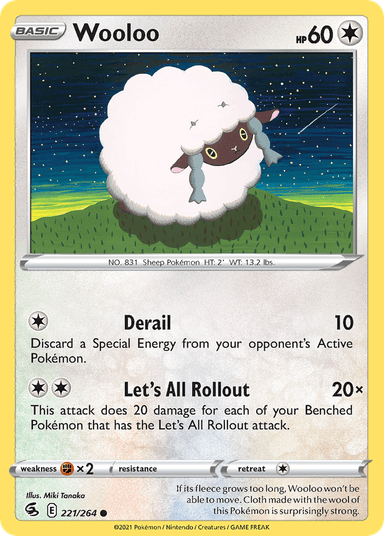 Carta Wooloo 221/264 do set Fusion Strike — Pokémon TCG | Bynx