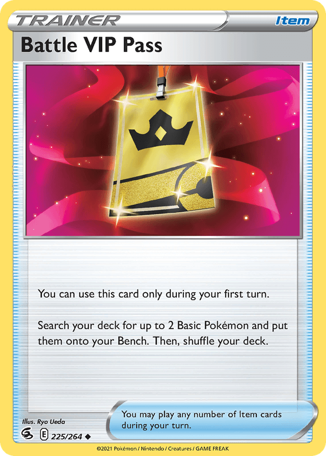 Carta Battle VIP Pass 225/264 do set Fusion Strike — Pokémon TCG | Bynx