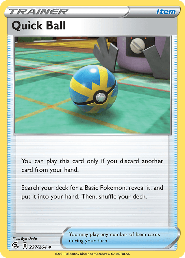 Carta Quick Ball 237/264 do set Fusion Strike — Pokémon TCG | Bynx