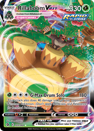 Carta Rillaboom VMAX 23/264 do set Fusion Strike — Pokémon TCG | Bynx