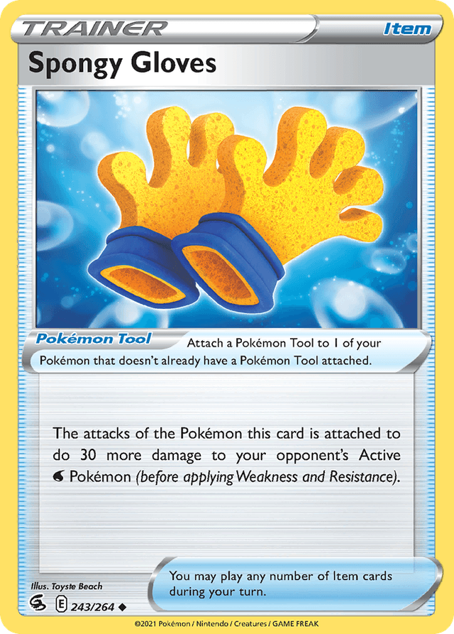 Carta Spongy Gloves 243/264 do set Fusion Strike — Pokémon TCG | Bynx