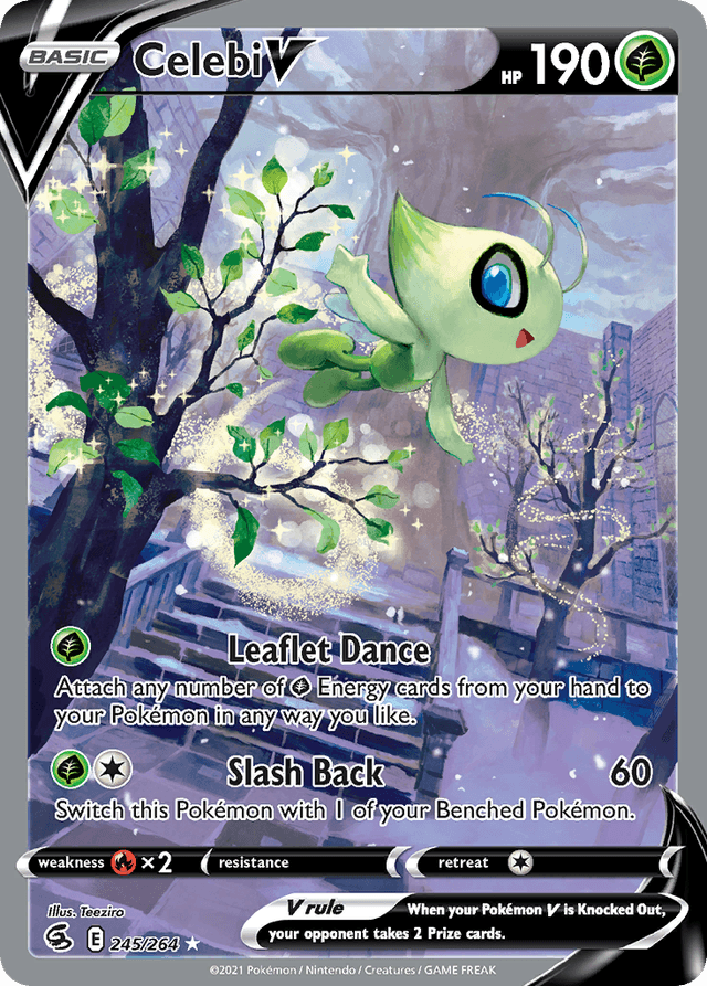 Carta Celebi V 245/264 do set Fusion Strike — Pokémon TCG | Bynx