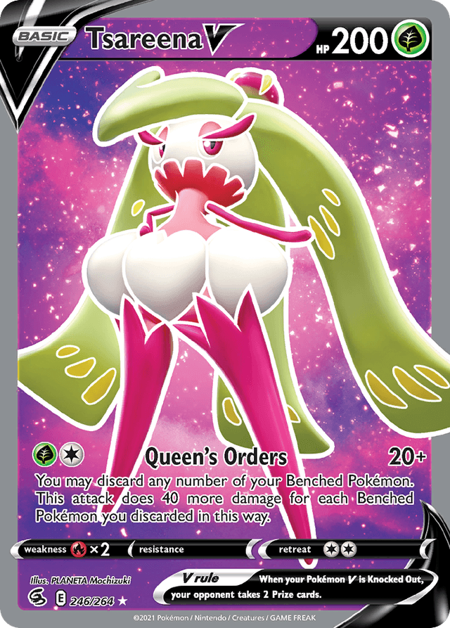 Carta Tsareena V 246/264 do set Fusion Strike — Pokémon TCG | Bynx