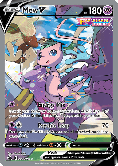 Carta Mew V 251/264 do set Fusion Strike — Pokémon TCG | Bynx
