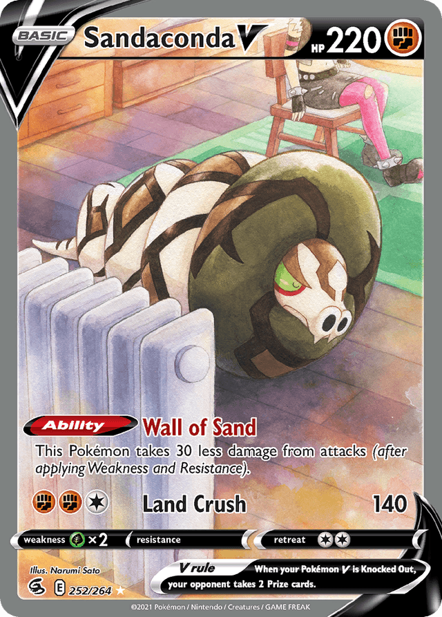 Carta Sandaconda V 252/264 do set Fusion Strike — Pokémon TCG | Bynx
