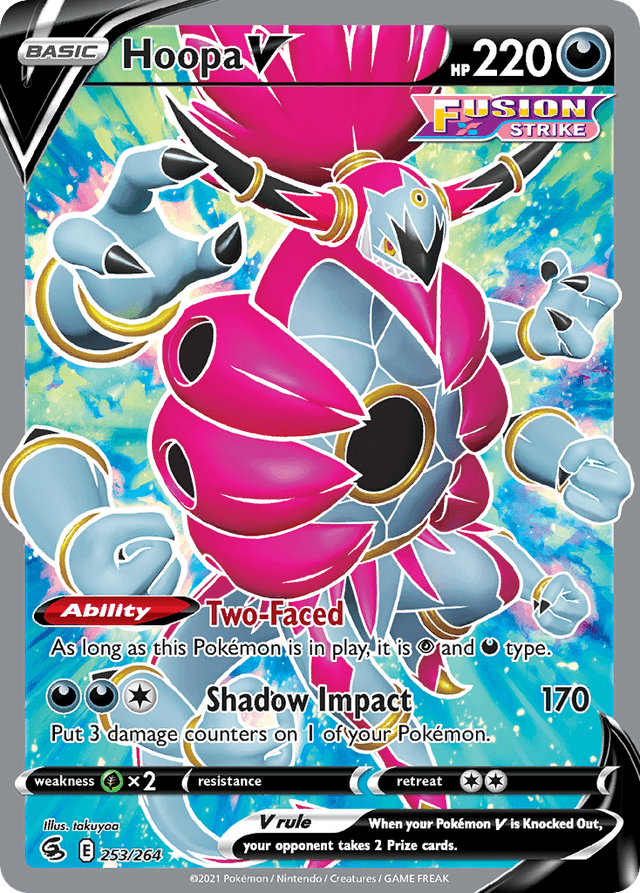 Carta Hoopa V 253/264 do set Fusion Strike — Pokémon TCG | Bynx