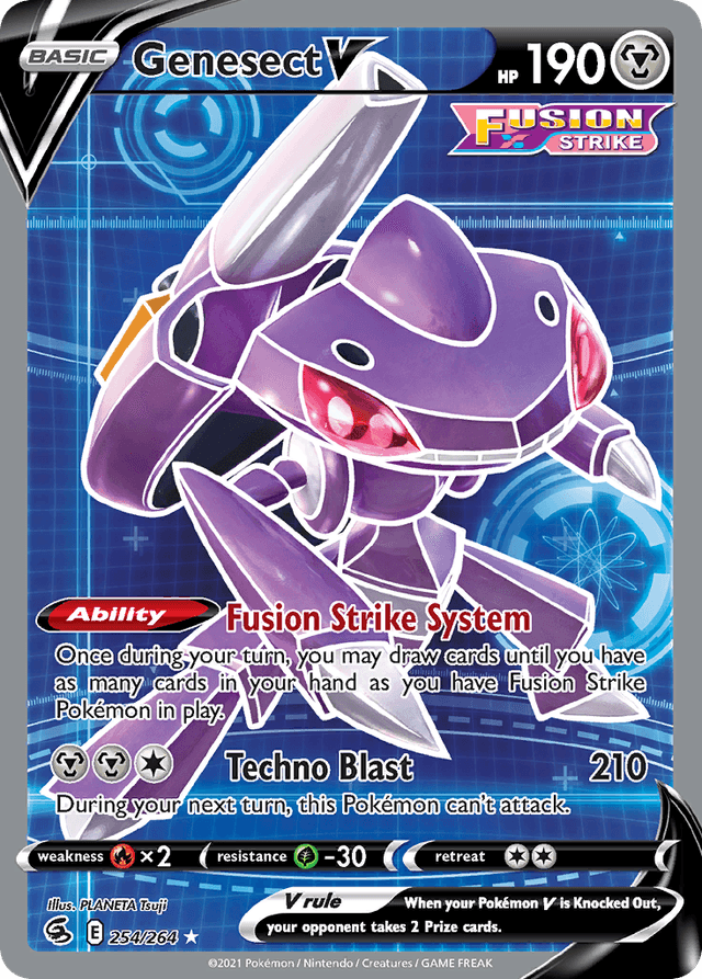 Carta Genesect V 254/264 do set Fusion Strike — Pokémon TCG | Bynx