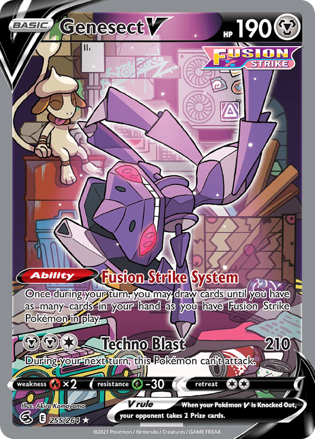 Carta Genesect V 255/264 do set Fusion Strike — Pokémon TCG | Bynx